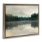 Stupell Industries Foggy Lake Forest Landscape Framed Floater Canvas Wall Art